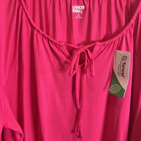 Land’s End Barbie Pink size 2X NWT 3/4 sleeves - Picture 5 of 5